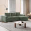 Canapé modulaire incurvé en chenille de 99 pouces avec méridienne, canapé modulaire en forme de L avec sièges profonds, canapé modulaire en chenille pour le salon et la chambre à coucher, aucun assemblage requis-2142681190