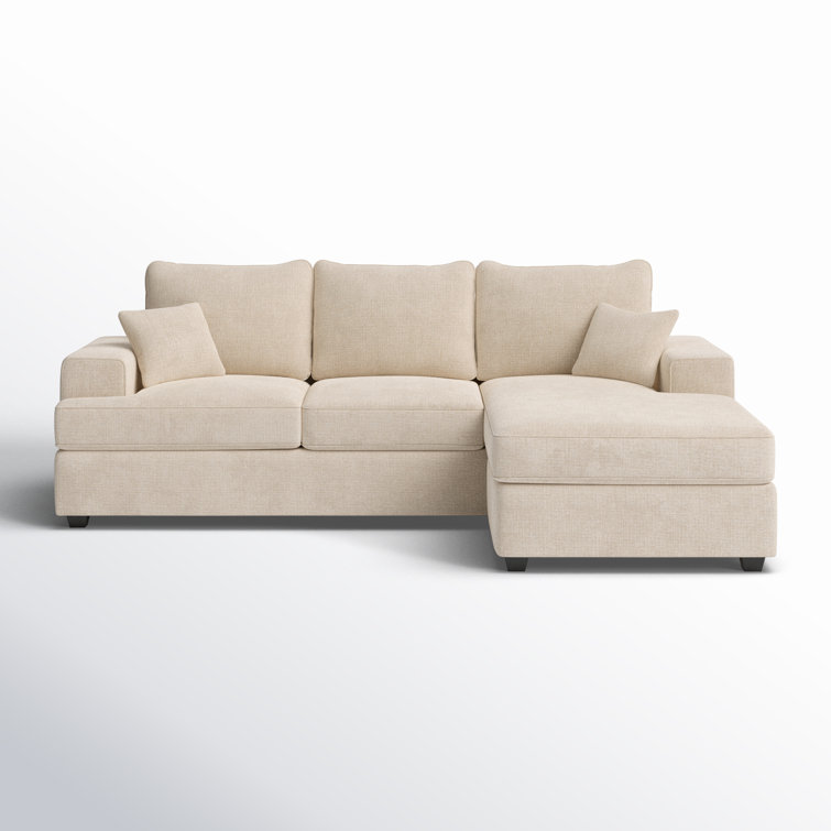 Alden 100'' Upholstered L shape Sectional with Convertible Chaise