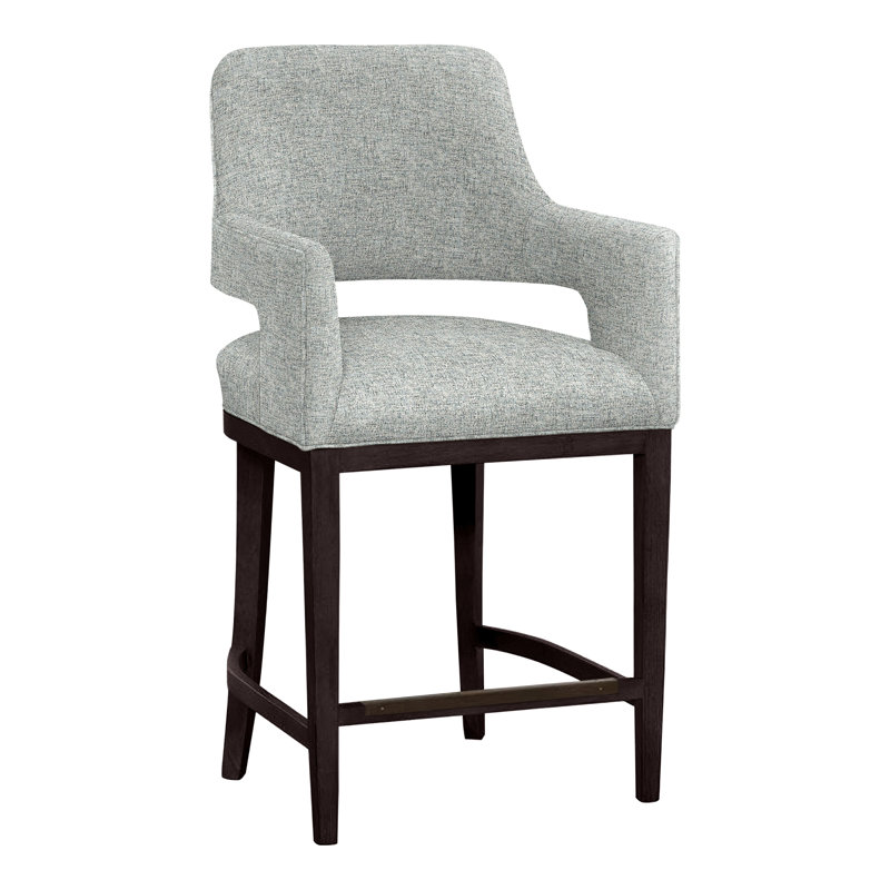 Tabouret de bar et de comptoir Josie, Espresso, Platine 3160, Tabouret de comptoir (siège d'une hauteur de 26,5