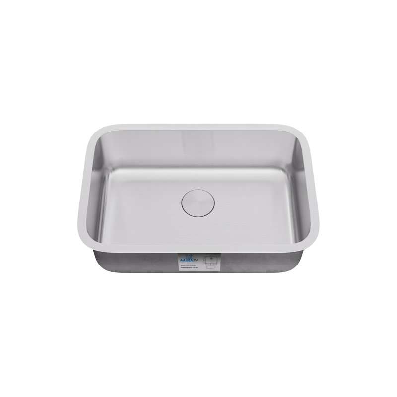 27'' L Single Bowl Stainless Steel Kitchen Sink, 18-Gauge