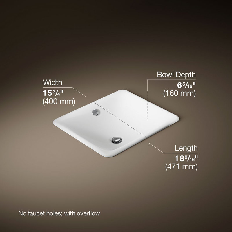Iron Plains Dual-Mount Bathroom Sink, White