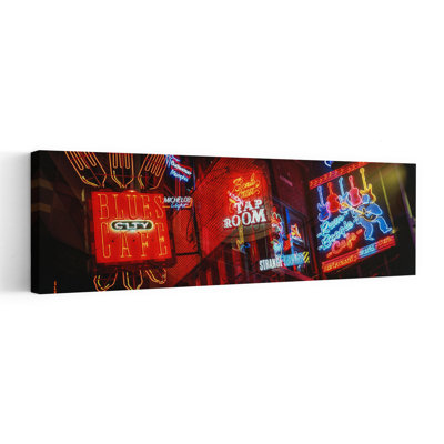Enseignes au néon, Beale Street, Memphis, Tennessee, États-Unis, art mural contemporain coloré
