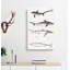 Shark Illustrations by J.E. De Kay - Wrapped Canvas Drawing - Wrapped Canvas-55330293