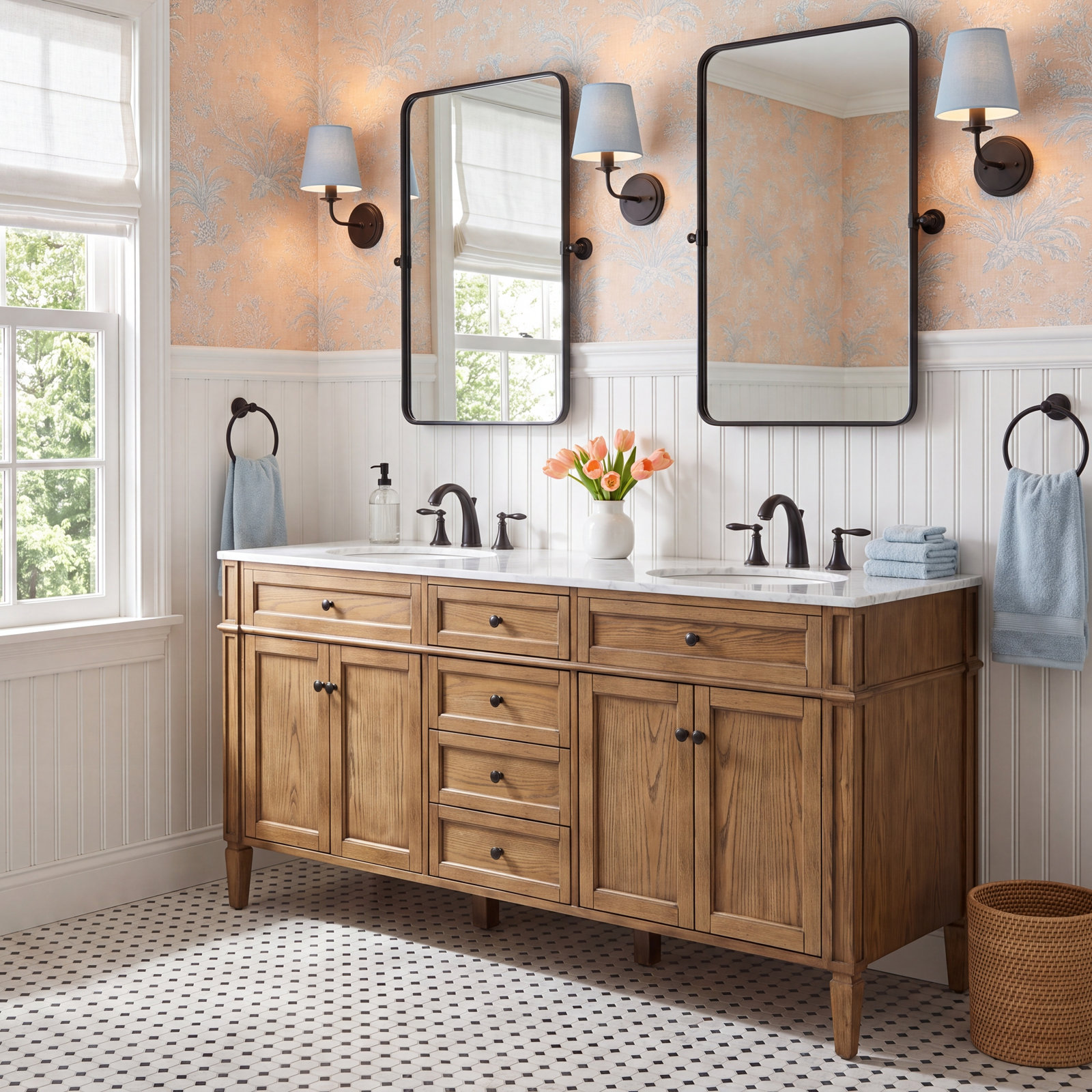 Rivers 72'' Double Bathroom Vanity, Driftwood