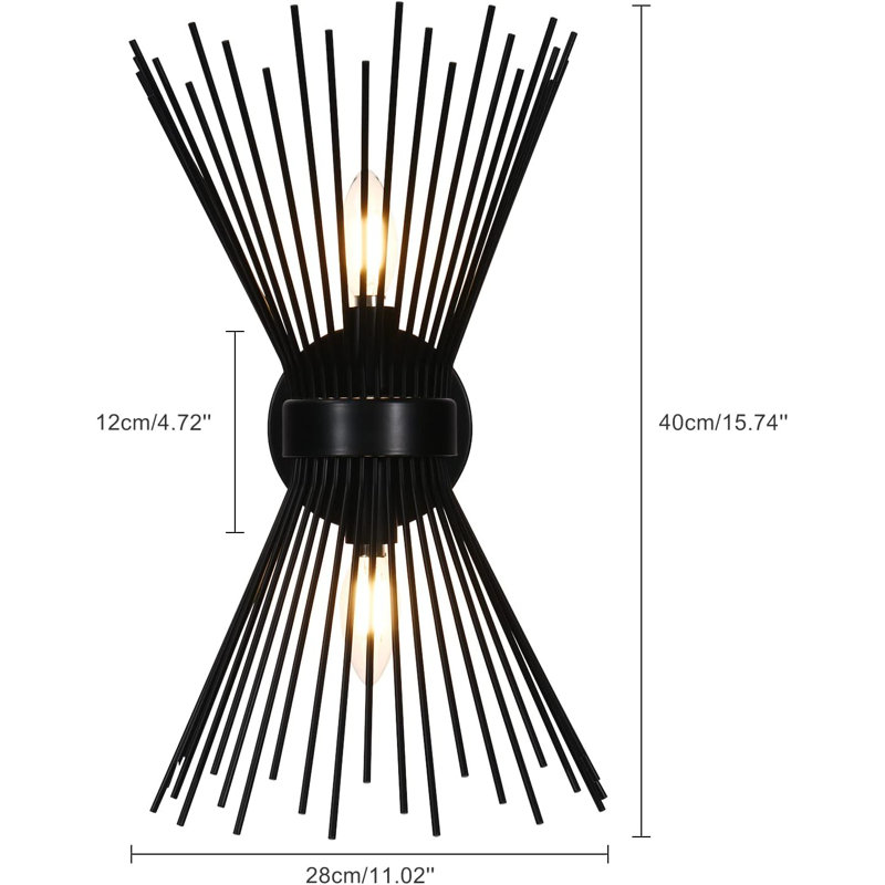 Nevaeha Corner Wall Light, Matte Black