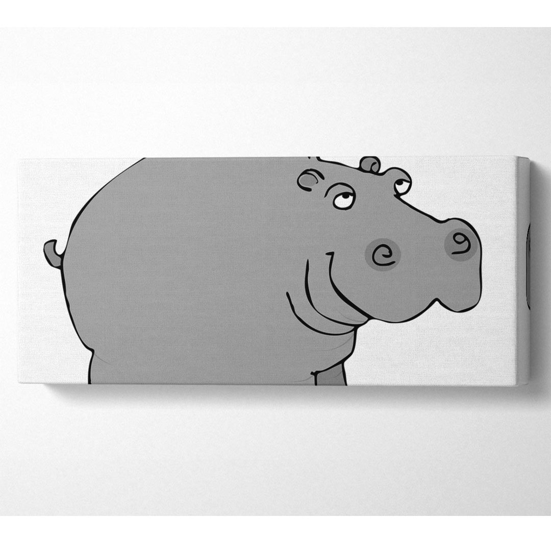 Big Fat Hippo White - Kunstdrucke auf Leinwand