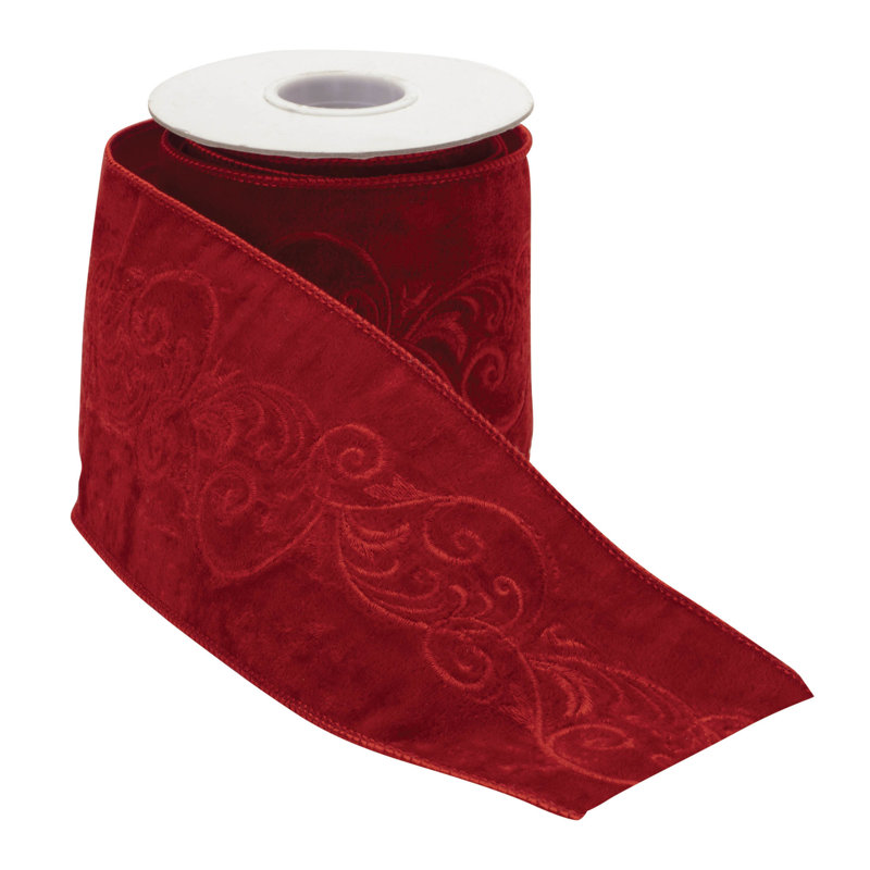 Ruban filaire brodé orné 4 po x 5 verges