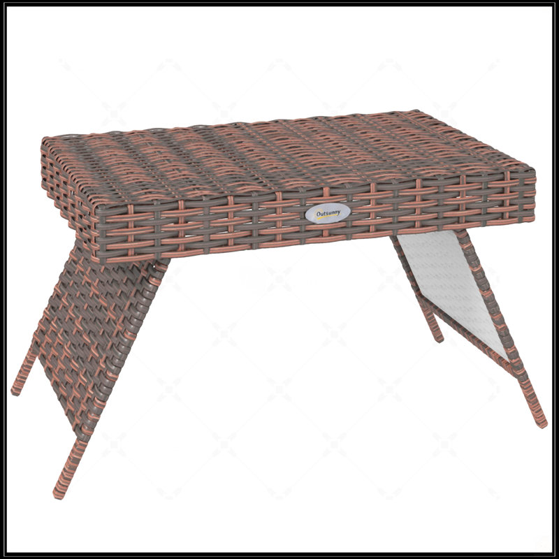 Table d'appoint pliante en rotin