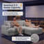 Canapé modulaire Aura avec rangement caché, coussin à ressorts indépendant et mousse viscoélastique-1504803513