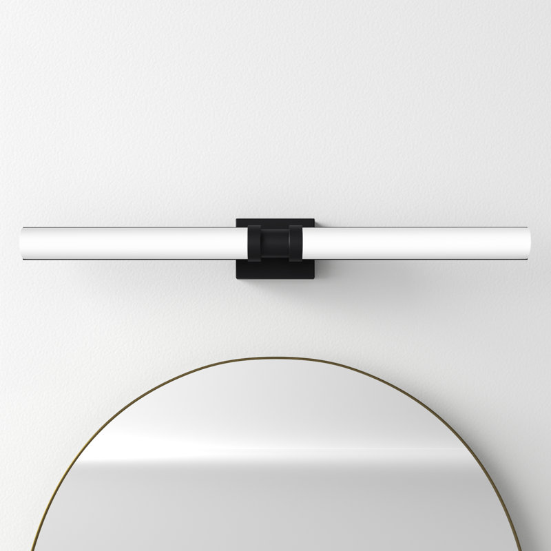 Midnight Black Dimmable LED Vanity Light with Frosted Diffuser