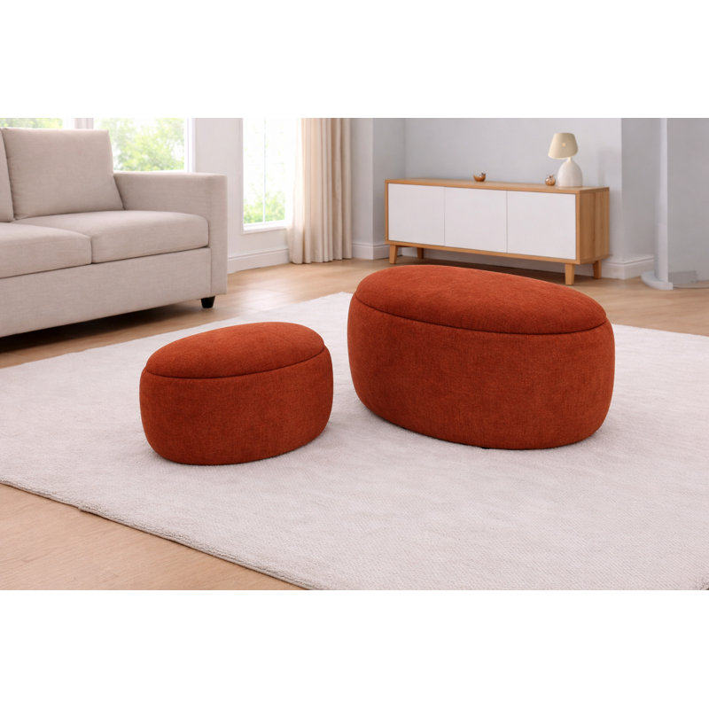 Taranika Large Storage Ottoman Moss, Terra