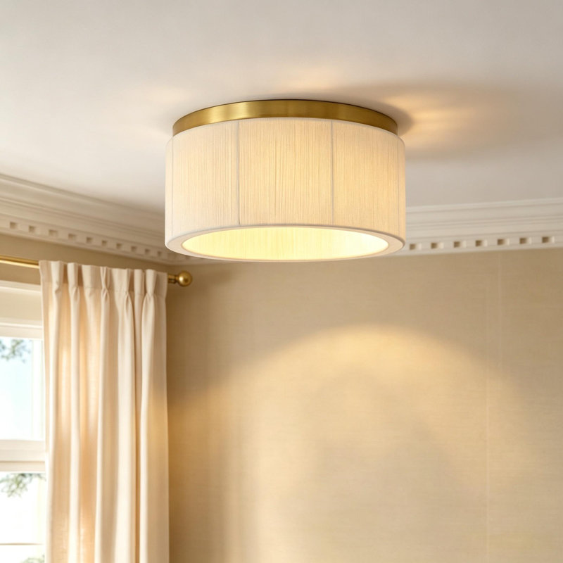 Hassler 2 - Light Drum Cotton Flush Mount Ceiling Light