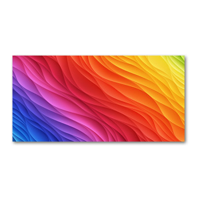 Colorful Waves - No Frame Print on Canvas