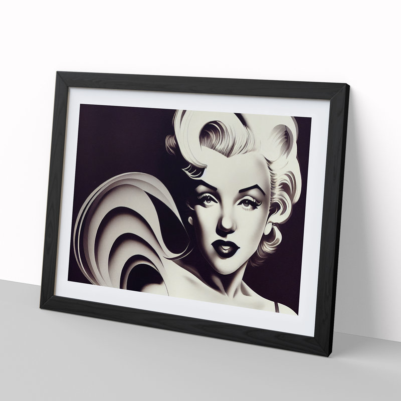 Bombshell Woman - Single Picture Frame Print, 46cm H x 64cm W x 2cm D, Black Framed