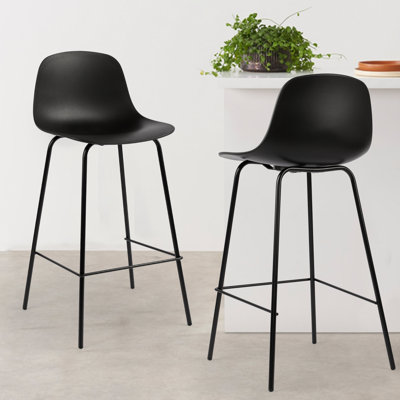 Tabouret de comptoir en polyuréthane à dossier bas H 26 po Botyo