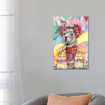 Desert Llama - Wrapped Canvas Painting