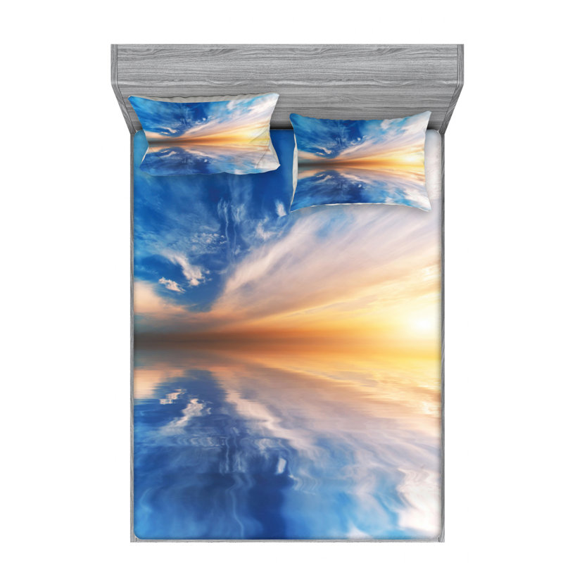Microfiber Sheet Set, Queen Sheet Set with Fitted Sheet