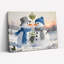 «Snowman Couple Winter», art mural sur toile-121121731