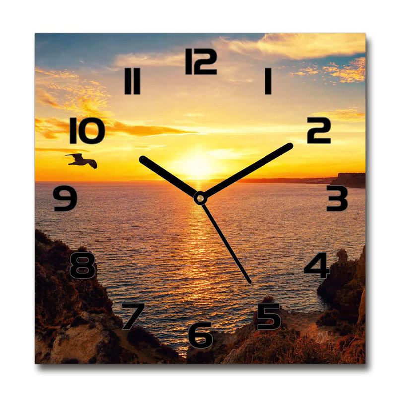 Ilam Glass Wall Clock, Black