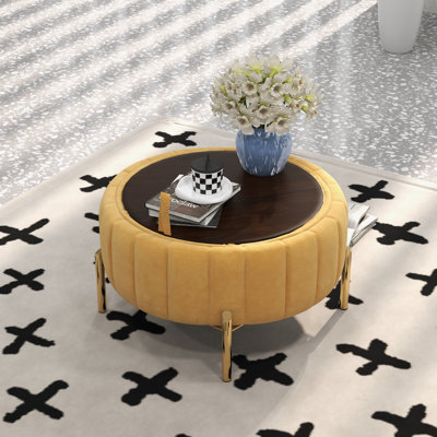 Rilee Velvet Ottoman