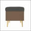 Banc de rangement moderne avec repose-pieds pour la chambre, la chambre et le vestibule, gris-129931465