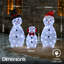 Festive Set of 3 Snowmen 80 Leds