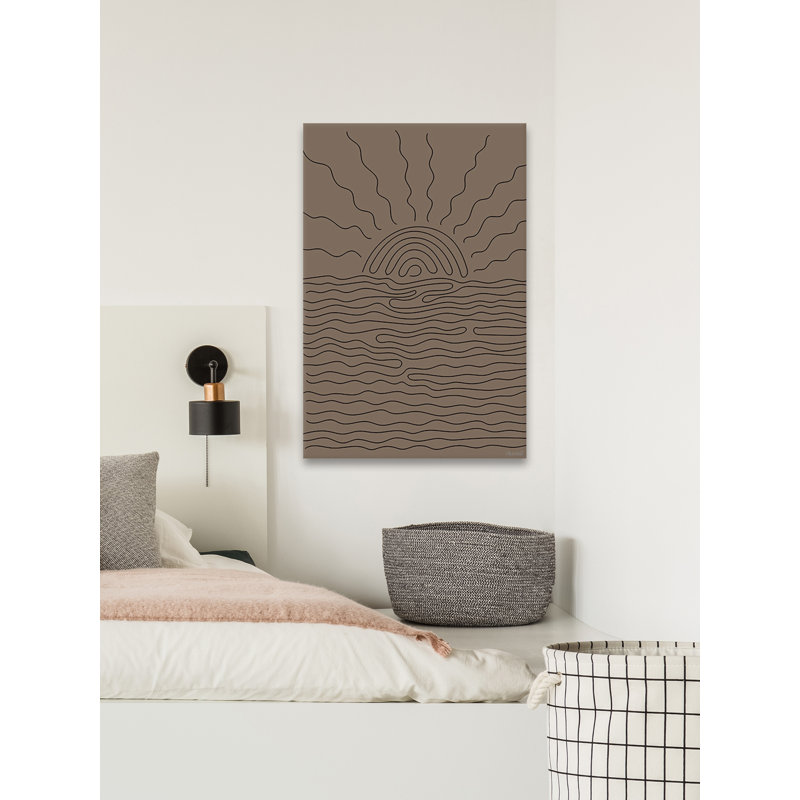 Linear Sunrise - Wrapped Canvas Painting, 152cm H x 101cm W x 3.81cm D