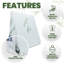 Memory Foam Wedge Pillow with Adjustable Support, Ergonomic Cushion for Back, Neck & Leg with Removable Cover