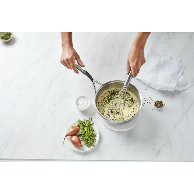 Demeyere Atlantis Stainless Steel Saucier with Lid, 2 qt.