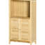 Armoire de plancher naturelle - Augmentez l'efficacité et l'attrait de votre salle de bain et de votre salon avec plusieurs tablettes
