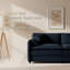 Canapé surdimensionné en chenille surdimensionné, petit canapé 2 places surdimensionné, causeuse moderne et confortable pour salon, chambre à coucher, bureau, combinaison de bricolage, chenille, bleu-38208645