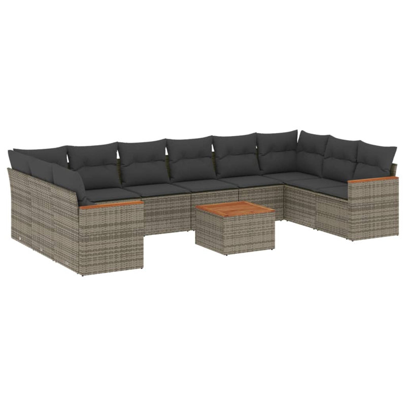 Vidaxl Garden Sofa Set Grey