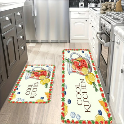 Ensemble de 2 tapis de cuisine Watermelon Cool Kitchen