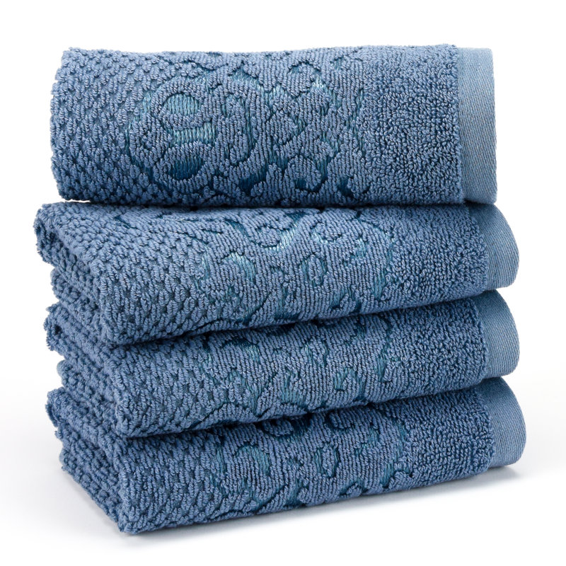 Serviette de toilette Parkerson en coton turc, Bleu Wedgewood