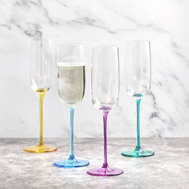 Vietri Contessa Assorted Champagne Glasses - Set of 4