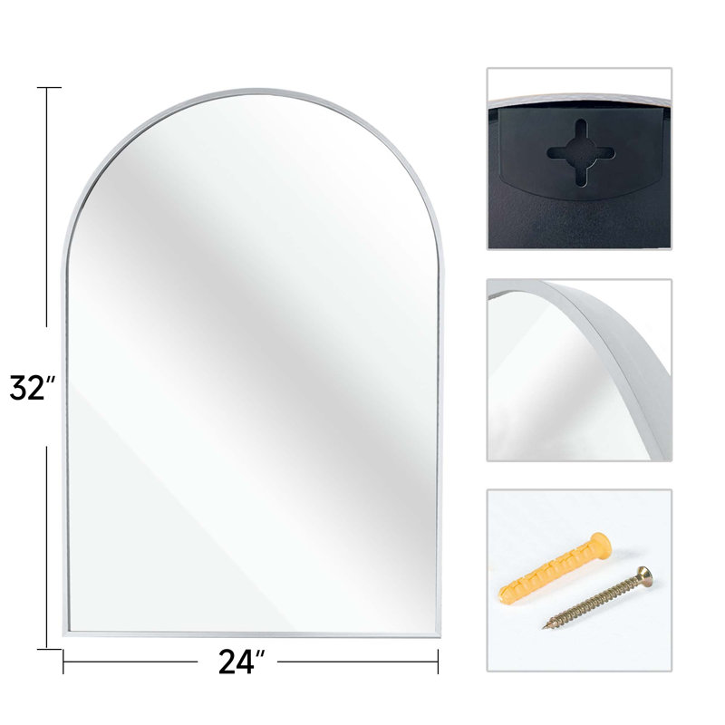 Miroir plat Sarno, Argent