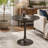 Mid Century Modern 24" Black Round Dining Table, Tulip Kitchen Coffee Table with MDF Top & Steel Base for Living Room