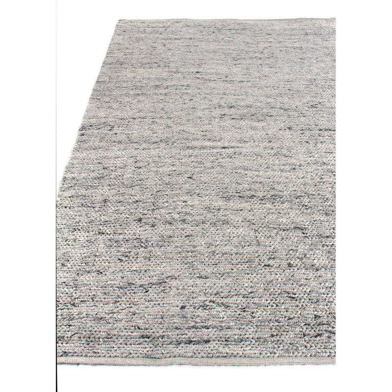 Lauryn Hand-Loomed Gray/Charcoal Area Rug, Rectangle 6' x 9'