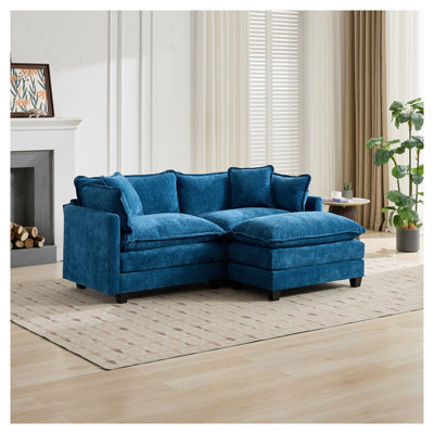 Canapé modulaire moderne à 2 places en chenille Cloud