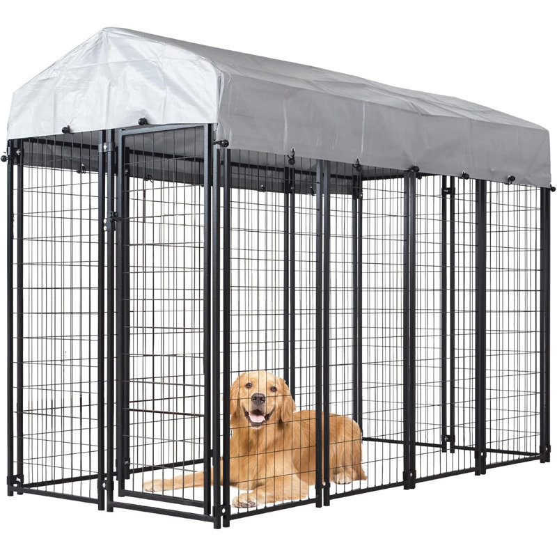 72'' H Panel Metal Yard Kennel With Door