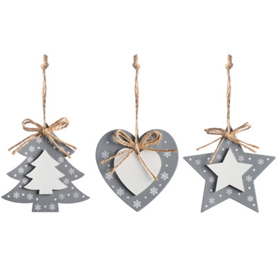 Wood Astrology & Stars Holiday Shaped Ornament