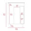 Meuble-lavabo de salle de bain 2 blanc - beaucoup de rangement avec portes doubles