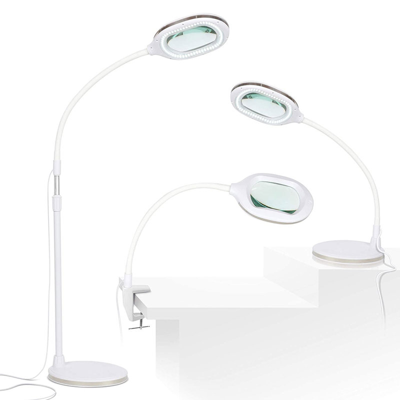 51'' LED Arched Floor Lamp, White