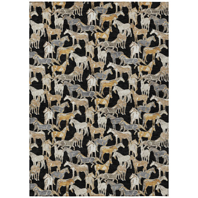 Machine Washable Indoor/Outdoor Chantille ACN2520 Animal Rug