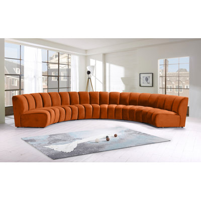 Akvile Upholstered Curved Sectional Symmetrical