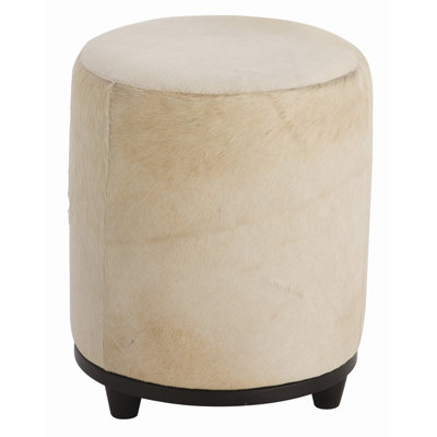 Wimberley Round Leather Ottoman