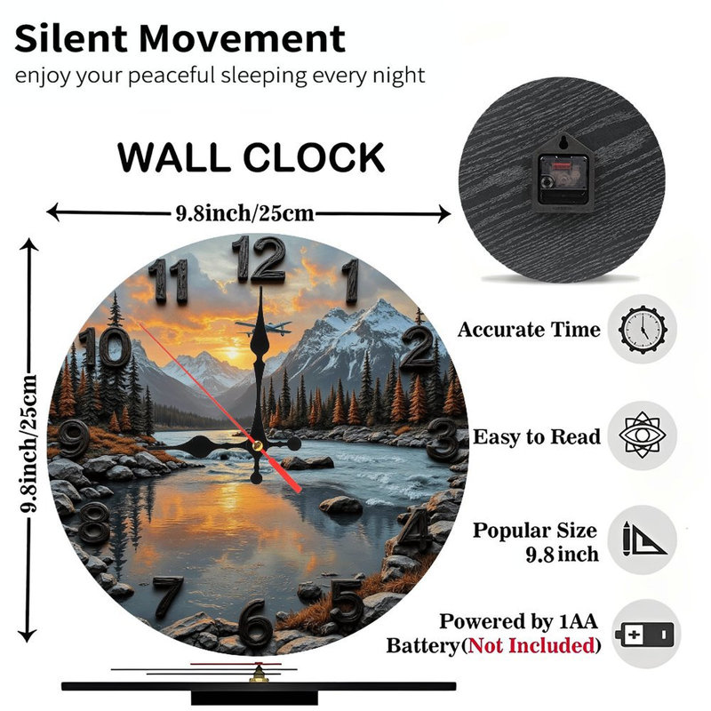 Horloge murale Sunset Lake Lake