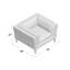 Fauteuil club en similicuir 41 "Creekmore
