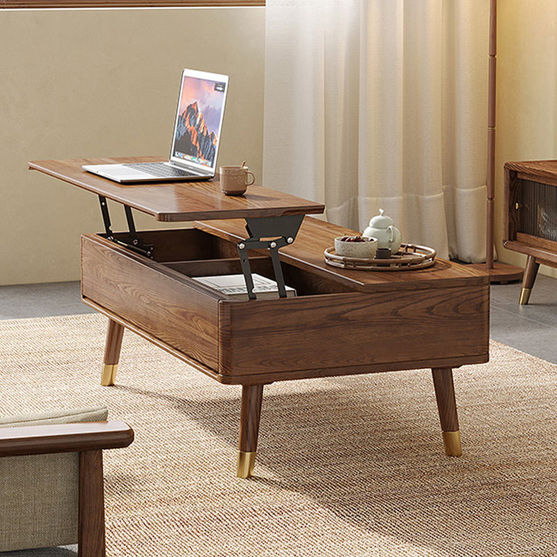 Revolving and height-adjustable coffee table