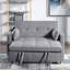 Accoudoir carré en lin 55,12 po Rainell-142999302